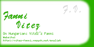 fanni vitez business card